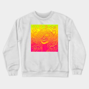 glass pink woman Crewneck Sweatshirt